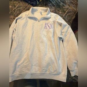 Gray Quarter-Zip Sweater